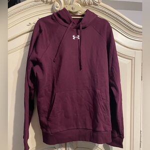 Under Armour Hustle Fleece Hoodie Burgundy Men’s Large NWT